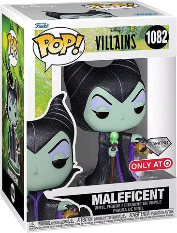 POP! Disney #1082: Villains - Maleficent (Diamond Collection) (Target Con 2023 Limited Edition Exclusive) (Funko POP!) Figure and Box w/ Protector
