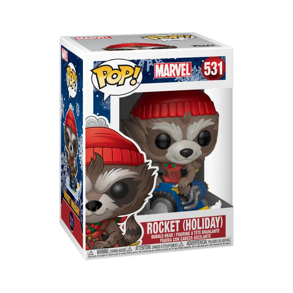POP! Marvel #531: Rocket (Holiday) (Funko POP!) Figure and Box w/ Protector