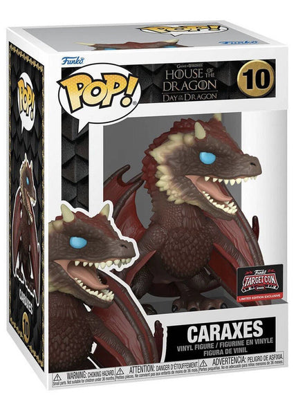 POP! Game of Thrones - House of The Dragon Day of the Dragon #10: Caraxes (Target Con 2023 Limited Edition Exclusive) (Funko POP!) Figure and Box w/ Protector