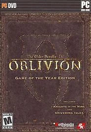 Elder Scrolls IV: Oblivion Game of the Year Edition (PC Game) Pre-Owned: 2 Discs, Map/Poster, and Case