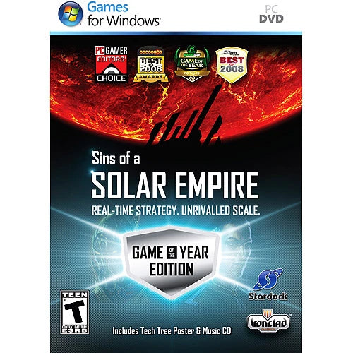 Sins of a Solar Empire: Game of The Year (PC Game) Pre-Owned: Game Disc, Soundtrack CD, Manual, Chart/Poster, and Case