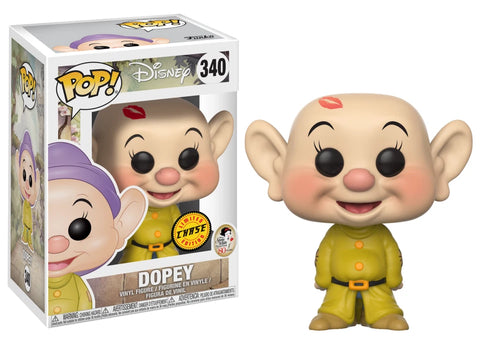 POP! Disney #340: Snow White and the Seven Dwarfs - Dopey [Limited Edition Chase] (Funko POP!) Figure and Box w/ Protector