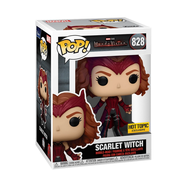 POP! Marvel Studios #828: Wanda Vision - Scarlet Witch [Hot Topic Exclusive] (Funko POP!) Figure and Box w/ Protector