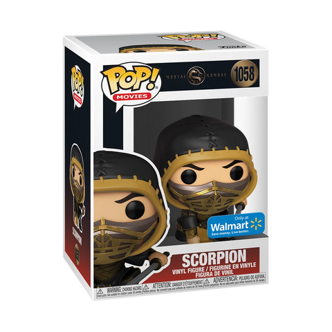 POP! Movies #1058: Mortal Kombat - Scorpion (Wal-Mart Exclusive) (Funko POP!) Figure and Box w/ Protector (Box Damage)