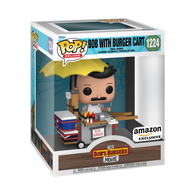 POP! Deluxe #1224: The Bob's Burger Movie - Bob With Burger Cart (Amazon Exclusive) (Funko POP!) Figure and Box