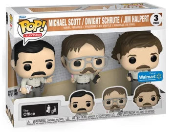 POP! Television 3 Pack: The Office - Michael Scott / Dwight Schrute / Jim Halpert (Wal-Mart Exclusive) (Funko POP!) Figure and Box