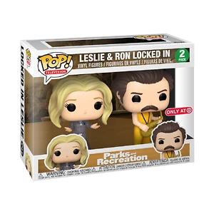 POP! Television 2 Pack: Parks and Recreation - Leslie & Ron Locked In (Target Exclusive) (Funko POP!) Figure and Box
