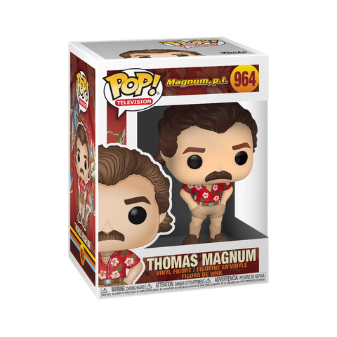POP! Television #964: Magnum P.I. - Thomas Magnum (Funko POP!) Figure and Box w/ Protector
