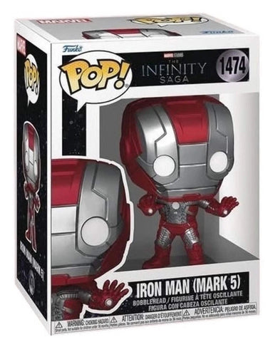 POP! Marvel Studios #1474: The Infinity Saga - Iron Man (Mark 5) (Funko POP!) Figure and Box w/ Protector