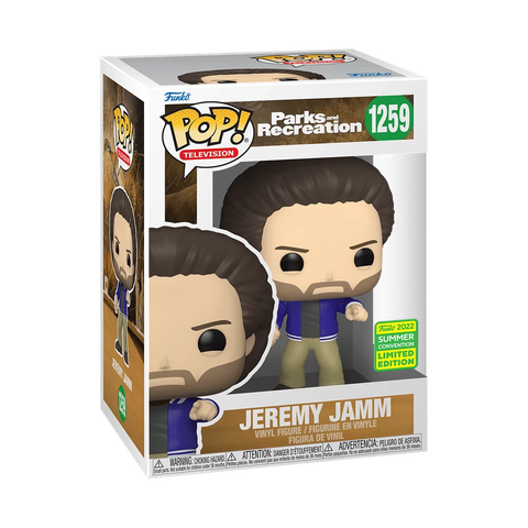 POP! Television #1259: Parks and Recreation - Jeremy Jamm (2022 Summer Convention Limited Edition) (Funko POP!) Figure and Box w/ Protector (Box Damage)