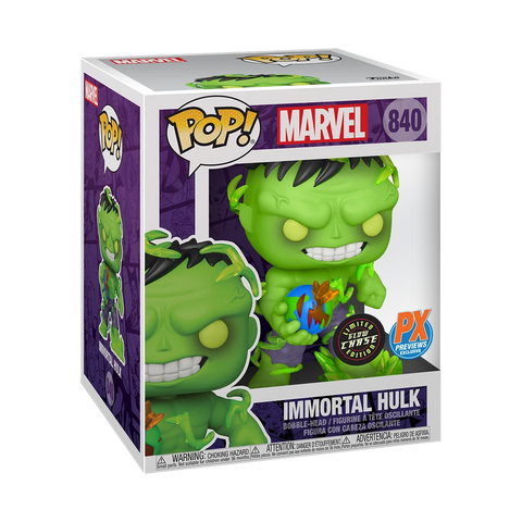 POP! Marvel #840: Immortal Hulk [Limited Edition Glow Chase] [PX Previews Exclusive] (Funko POP!) Figure and Box