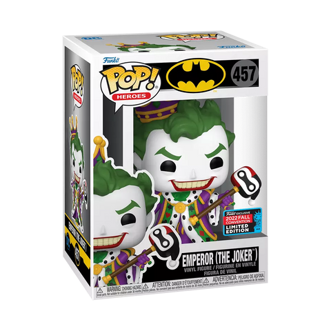POP! DC Heroes #457: Batman - Emperor (The Joker) (2022 Fall Convention Limited Edition Exclusive) (Funko POP!) Figure and Box w/ Protector