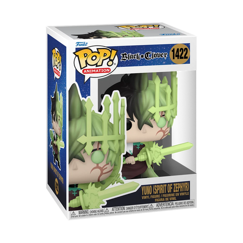 POP! Animation #1422: Black Clover - Yuno (Spirit of Zephyr) (Funko POP!) Figure and Box w/ Protector