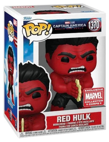 POP! Marvel #1370: Captain America Brave New World - Red Hulk [Collector Corps Exclusive] (Funko POP!) Figure and Box w/ Protector