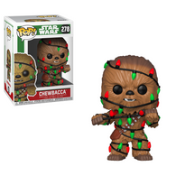POP! Star Wars #278: Chewbacca (Funko POP! Bobble-Head) Figure and Box w/ Protector (broken light strand)