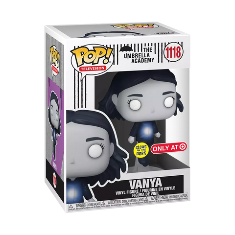 POP! Television #1118: The Umbrella Academy - Vanya (Target Exclusive) (Glows in the Dark) (Funko POP!) Figure and Box w/ Protector