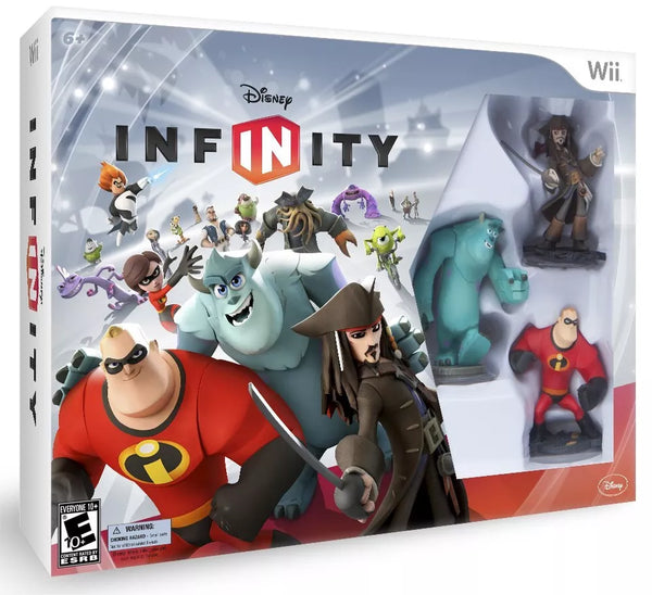 Disney Infinity - Starter Pack (Nintendo Wii) Pre-Owned: Game, 3 Figures, 1 Power Disc, Base, Play Set piece, and Box
