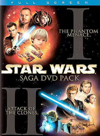 Star Wars Saga DVD Pack: Episodes I & II (Full Screen Edition) (DVD) Pre-Owned