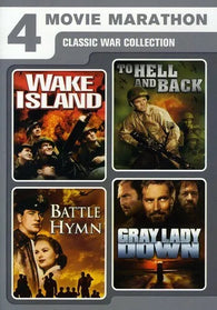 4 Movie Marathon: Classic War Collection (Wake Island / To Hell and Back / Battle Hymn / Gray Lady Down) (DVD) NEW