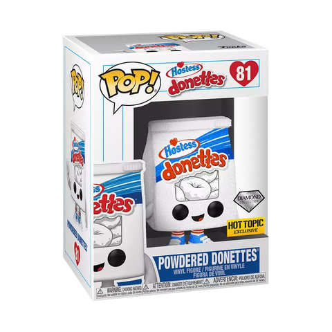 POP! Hostess #81: Powdered Donettes (Diamond Collection) (Hot Topic Exclusive) (Funko POP!) Figure and Box w/ Protector