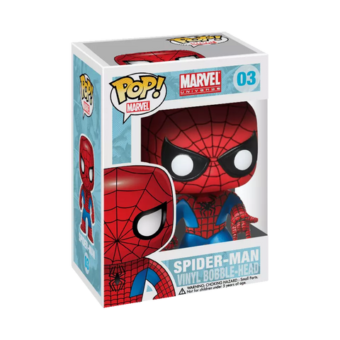 POP! Marvel Universe #03: Spider-Man (Funko POP!) Figure and Box w/ Protector