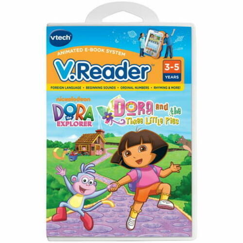Dora the Explorer: Dora and the Three Little Pigs (Nickelodeon) (V.Reader) (VTech) Pre-Owned