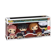 POP! Animation 4 Pack: Jujutsu Kaisen - Yuji Itadori / Megumi Fushiguro / Nobara Kugisaki / Satoru Gojo (Glows in the Dark) (GameStop Exclusive) (Funko POP!) Figure and Box
