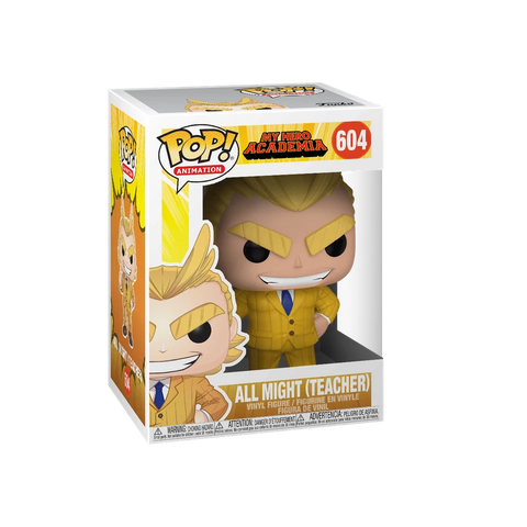 POP! Animation #604: My Hero Academia - All Might (Teacher) (Funko POP!) Figure and Box w/ Protector