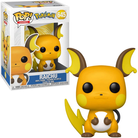 POP! Games #645: Pokemon - Raichu (Funko POP!) Figure Loose in Box w/ Protector (Missing Plastic Insert)