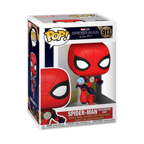 POP! Marvel Studios #913: Spider-Man No Way Home (Integrated Suit) (Funko POP!) Figure and Box w/ Protector