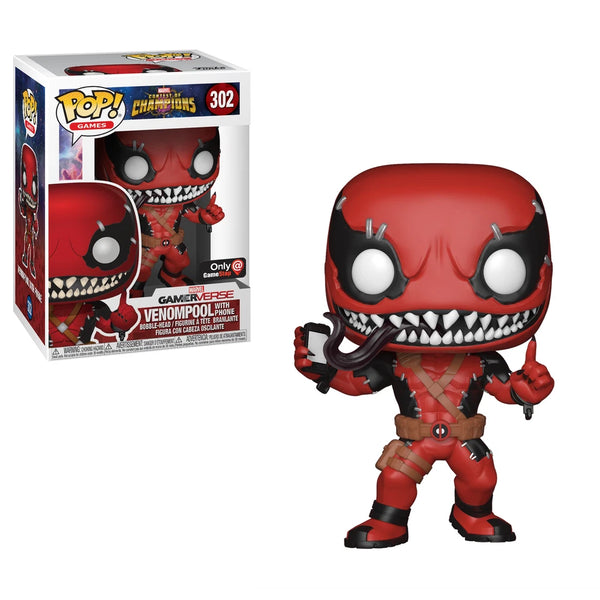 POP! Games #302: Marvel Contest of Champions [GamerVerse] Venompool with Phone (Funko POP!) Figure and Box w/ Protector
