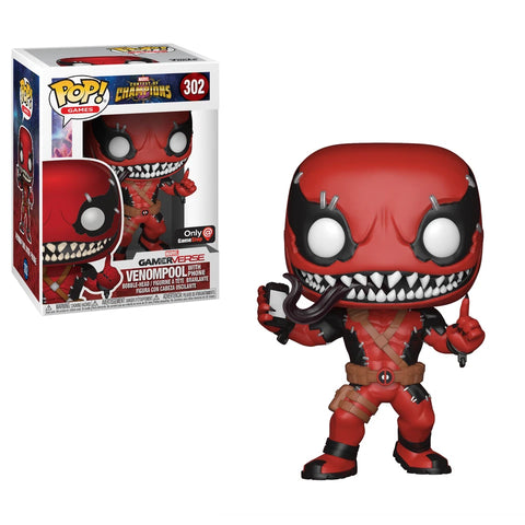 POP! Games #302: Marvel Contest of Champions [GamerVerse] Venompool with Phone (Funko POP!) Figure and Box w/ Protector