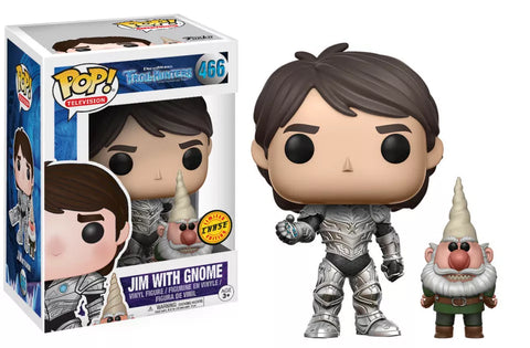 POP! Television #466:  Trollhunter - Jim with Gnome (Limited Edition Chase) (Funko POP!) Figure and Box w/ Protector