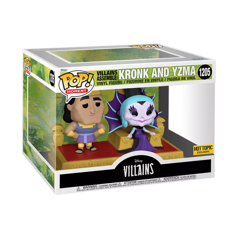 POP! Moment #1205: Disney Vialians Assemble: Kronk and Yzma (Hot Topic Exclusive) (Funko POP!) Figure and Box