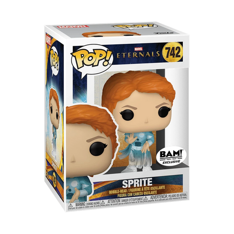 POP! Marvel #742: Eternals - Sprite [BAM! Exclusive] (Funko POP!) Figure and Box w/ Protector (Box Damage)