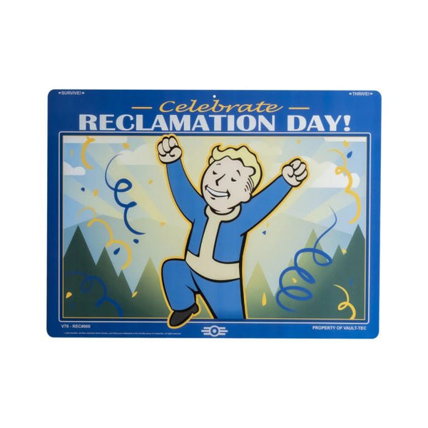 Fallout Reclamation Day Metal Sign (Trick or Treat Studios) NEW