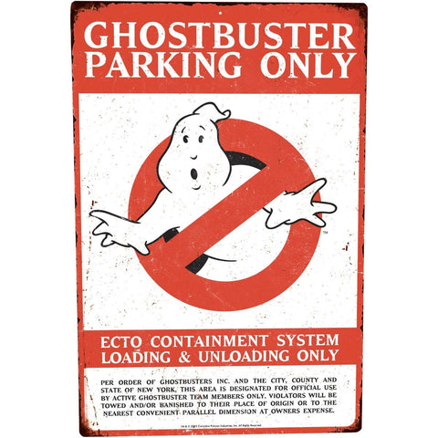 Ghostbusters Parking Only Metal Sign (Trick or Treat Studios) NEW