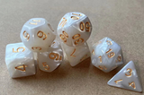 7- Piece Dice Set - Cirrus Swirl White [Tabletop RPG] (TTX) NEW
