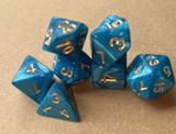 7- Piece Dice Set - Cirrus Swirl Blue [Tabletop RPG] (TTX) NEW