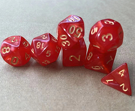 7- Piece Dice Set - Cirrus Swirl Red [Tabletop RPG] (TTX) NEW