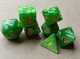 7- Piece Dice Set - Cirrus Swirl Green [Tabletop RPG] (TTX) NEW
