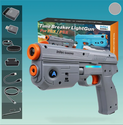 Time Breaker LightGun - Gray (Intel Gaming) (Playstation 1 & 2) NEW (◕‿‿◕｡) No Discounts