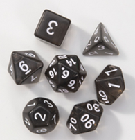 7- Piece Dice Set - Clear Black [Tabletop RPG] (TTX) NEW