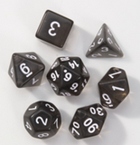 7- Piece Dice Set - Clear Black [Tabletop RPG] (TTX) NEW