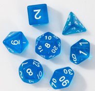 7- Piece Dice Set - Clear Blue [Tabletop RPG] (TTX) NEW