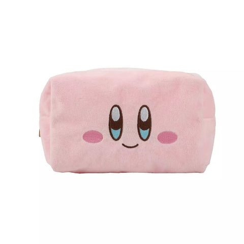 Kirby Face Pink Plush Cosmetic Bag (Bioworld) NEW