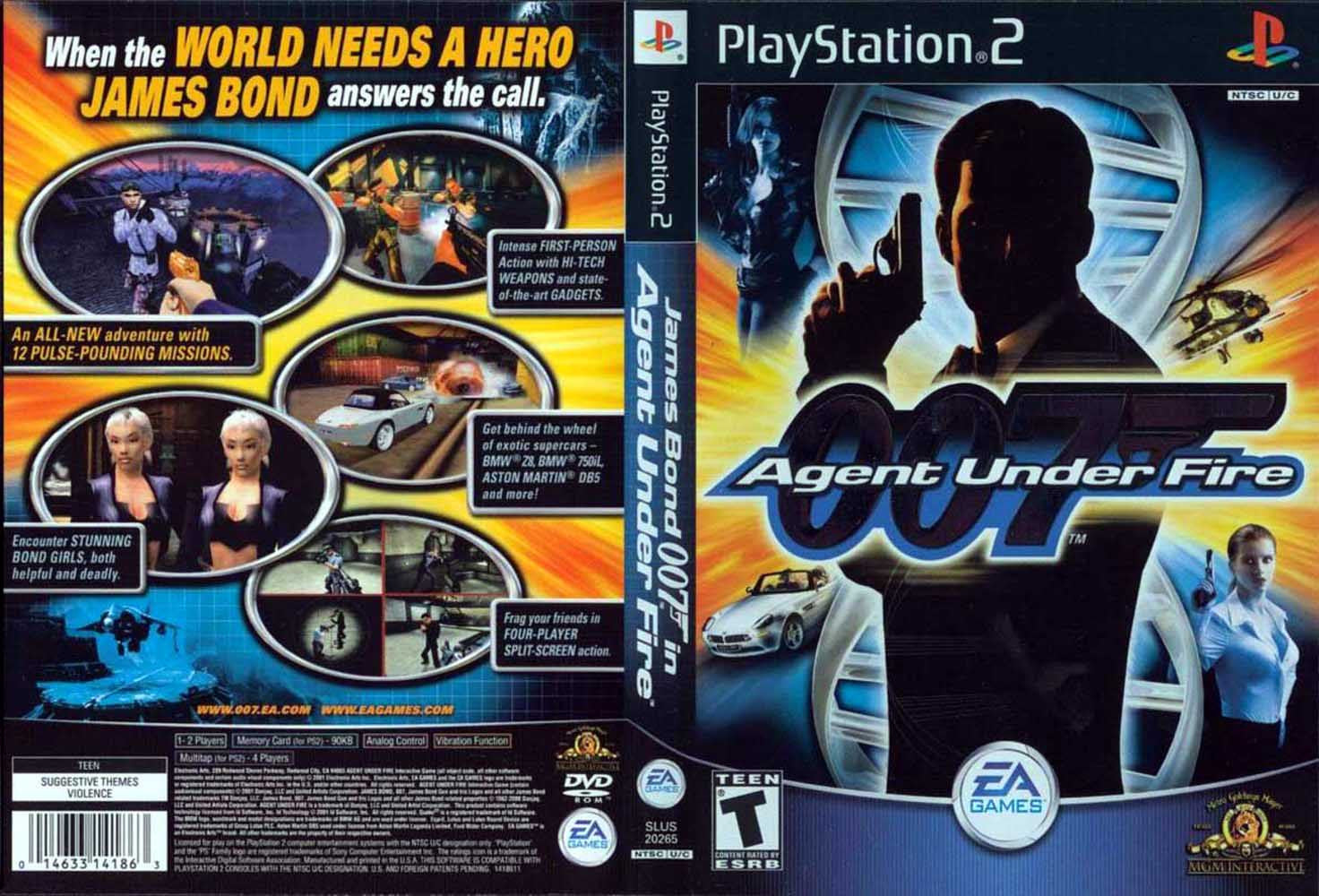 ニンテンドーゲームキューブ - GC★JAMES BOND 007 AGENT UNDER FIRE 海外版 007 Agent Under Fire Nintendo Game Cube Complete W/ Manual