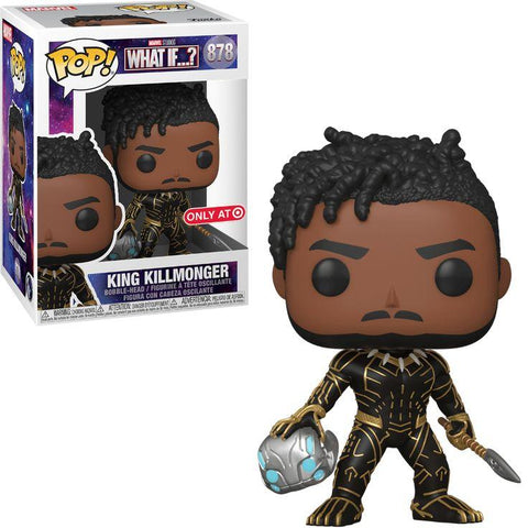 POP! Marvel #878: Marvel Studios What If...? - King Killmonger (Target Exclusive) (Funko POP! Bobble-Head) Figure and Box w/ Protector