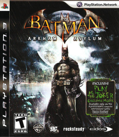 Batman: Arkham Asylum (Playstation 3) Pre-Owned: Game, Manual, and Case