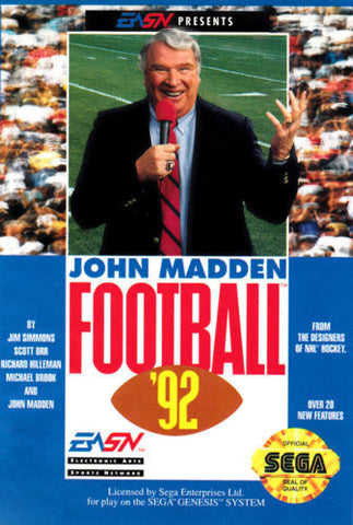John Madden Football '92 (Sega Genesis) Pre-Owned: Game, Manual, and Case